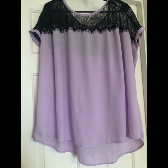 🌸 Torrid Eyelash Lace Lavender top Sz.3xl 🌸 - Picture 2 of 4